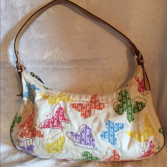 Fossil Canvas Hobo with Colorful Butterflies - Picture 2 of 8